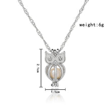 Load image into Gallery viewer, 1Pcs Silver Plated Cage Pearl Bead Pendant Loceket Necklace Love Wish Natural Pearl Oyster Pearl Locket DIY Necklace for Women