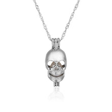 Load image into Gallery viewer, 1Pcs Silver Plated Cage Pearl Bead Pendant Loceket Necklace Love Wish Natural Pearl Oyster Pearl Locket DIY Necklace for Women