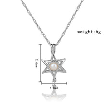 Load image into Gallery viewer, 1Pcs Silver Plated Cage Pearl Bead Pendant Loceket Necklace Love Wish Natural Pearl Oyster Pearl Locket DIY Necklace for Women