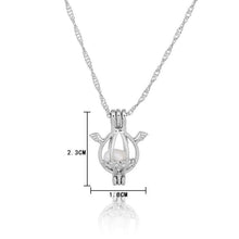 Load image into Gallery viewer, 1Pcs Silver Plated Cage Pearl Bead Pendant Loceket Necklace Love Wish Natural Pearl Oyster Pearl Locket DIY Necklace for Women