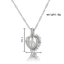 Load image into Gallery viewer, 1Pcs Silver Plated Cage Pearl Bead Pendant Loceket Necklace Love Wish Natural Pearl Oyster Pearl Locket DIY Necklace for Women