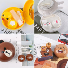 Carica l'immagine nel visualizzatore di Gallery, 1Set Cute Yellow Duck Travel Glasses Plastic Contact Lenses Box Travel Contact lens Case Eyes Care Kit Holder Container Gift Hot