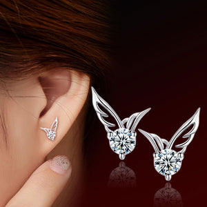 1pair Fashion Woman Earrings 2018 Jewelry Stainless Steel Stud Earrings Crystal Fancy Earring Girl Woman Earing Orecchini
