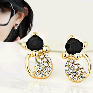 1pair New Fashion Crystal Rhinestone Stud Earrings Women Lady Elegant Accessory
