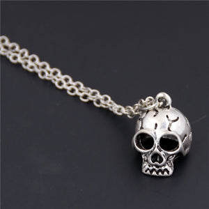 1pc 2018 Halloween Goth Jewelry Skull Charms Bat Pendant Necklace For Festival Gift For Women Witch Hat