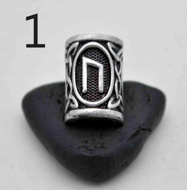 1pc Antique Viking Runes Beads Charms Findings for Bracelets for Pendant Necklace DIY for beard or hair Real Photoes