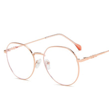 Load image into Gallery viewer, 1pc Metal Glasses Frame Adult Anti Blue Light Irregular Round Glasses Unisex Water Drop Transparent Eyewear Frames
