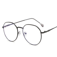 Load image into Gallery viewer, 1pc Metal Glasses Frame Adult Anti Blue Light Irregular Round Glasses Unisex Water Drop Transparent Eyewear Frames