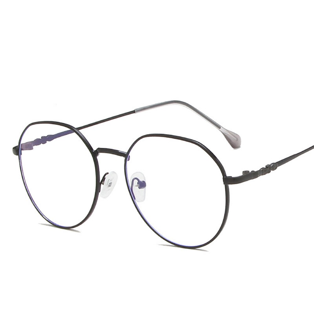 1pc Metal Glasses Frame Adult Anti Blue Light Irregular Round Glasses Unisex Water Drop Transparent Eyewear Frames