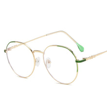 Load image into Gallery viewer, 1pc Metal Glasses Frame Adult Anti Blue Light Irregular Round Glasses Unisex Water Drop Transparent Eyewear Frames