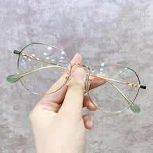 Load image into Gallery viewer, 1pc Metal Glasses Frame Adult Anti Blue Light Irregular Round Glasses Unisex Water Drop Transparent Eyewear Frames