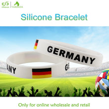Carica l'immagine nel visualizzatore di Gallery, 1pc Russia soccer game power balance wristband blue silicone gym band personalised bracelets &amp; bangles