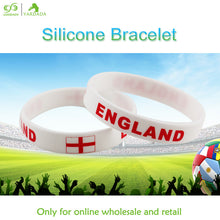 Carica l'immagine nel visualizzatore di Gallery, 1pc Russia soccer game power balance wristband blue silicone gym band personalised bracelets &amp; bangles