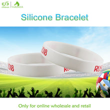 Carica l'immagine nel visualizzatore di Gallery, 1pc Russia soccer game power balance wristband blue silicone gym band personalised bracelets &amp; bangles