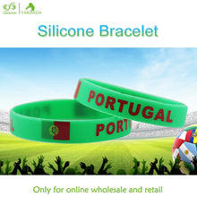 Carica l'immagine nel visualizzatore di Gallery, 1pc Russia soccer game power balance wristband blue silicone gym band personalised bracelets &amp; bangles