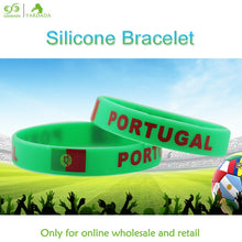 Load image into Gallery viewer, 1pc Russia soccer game power balance wristband blue silicone gym band personalised bracelets &amp; bangles