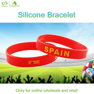 1pc Russia soccer game power balance wristband blue silicone gym band personalised bracelets & bangles