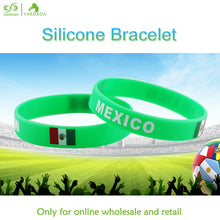 Carica l'immagine nel visualizzatore di Gallery, 1pc Russia soccer game power balance wristband blue silicone gym band personalised bracelets &amp; bangles