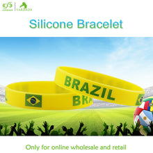 Carica l'immagine nel visualizzatore di Gallery, 1pc Russia soccer game power balance wristband blue silicone gym band personalised bracelets &amp; bangles
