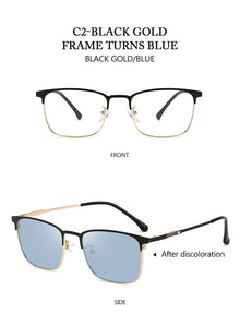1pcs Cat Eye Glasses Ocean Film Anti-blue Light Discoloration Sunglasses Simple Glasses Men And Women Retro Sunglasses