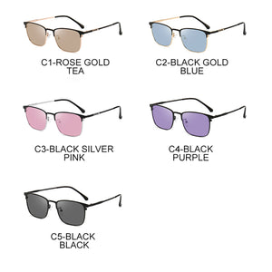 1pcs Cat Eye Glasses Ocean Film Anti-blue Light Discoloration Sunglasses Simple Glasses Men And Women Retro Sunglasses