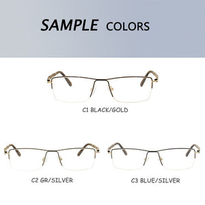 1pcs Halfrim Men Metal Optical Frame Design Temple Stylish Eyeglass Frame China