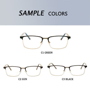 1pcs Halfrim Men Metal Optical Frame Design Temple Stylish Eyeglass Frame China