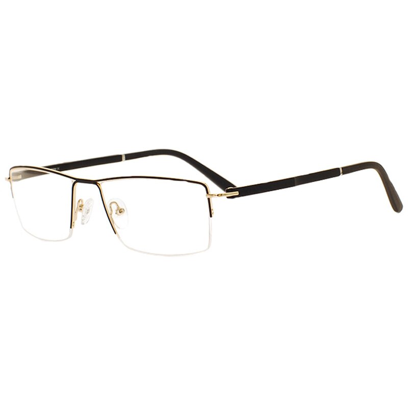 1pcs Halfrim Men Metal Optical Frame Design Temple Stylish Eyeglass Frame China