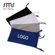 Load image into Gallery viewer, 1pcs Microfiber Sunglasses Pouch Women Men Cloth Bag Sunglasses Case Protector Container Support Customized Eyewear LOGO