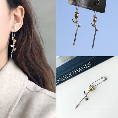 1pcs Pin Rose Earrings Horse Pure Style Personality Design Sexy Exaggeration stud Earrings