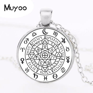 1pcs Sigil Black Magic Witchcraft Power Of Three Pendant Choker Statement Silver Necklace For Women Dress Accessories HZ1