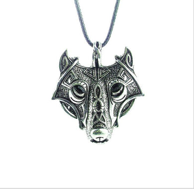 1pcs high quality CO Style Norse Vikings Pendant Necklace Norse Wolf Head Necklace Original Animal Jewelry Wolf Head hange
