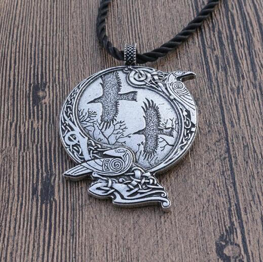 1pcs Odin Raven Pagan Symb pendant Viking men Norse Gods necklace Celt Norse Rune jewelry