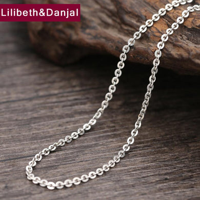 2.5mm 925 Sterling Silver Moon Necklace Men Jewelry Bohemia Chain Pendant Necklace Women Gift Fine Brand Jewelry N7