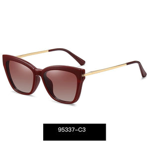 2 In 1 Polarized Clip On Sunglasses eyeglasses Women Retro  Cat Eye Anti Blue Light Glasses Frame Magnetic Driving Eyewear