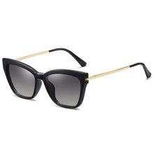 Load image into Gallery viewer, 2 In 1 Polarized Clip On Sunglasses eyeglasses Women Retro  Cat Eye Anti Blue Light Glasses Frame Magnetic Driving Eyewear