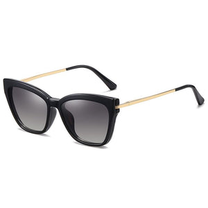 2 In 1 Polarized Clip On Sunglasses eyeglasses Women Retro  Cat Eye Anti Blue Light Glasses Frame Magnetic Driving Eyewear
