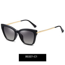 Load image into Gallery viewer, 2 In 1 Polarized Clip On Sunglasses eyeglasses Women Retro  Cat Eye Anti Blue Light Glasses Frame Magnetic Driving Eyewear