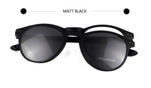 Load image into Gallery viewer, 2 In 1 Round Clip-On Sunglasses Polarized Women Men Transparent TR90 Magnetic Eyeglasses Frame Prescription Optical Myopia Frame