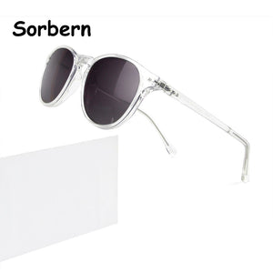 2 In 1 Round Clip-On Sunglasses Polarized Women Men Transparent TR90 Magnetic Eyeglasses Frame Prescription Optical Myopia Frame