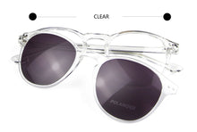 Load image into Gallery viewer, 2 In 1 Round Clip-On Sunglasses Polarized Women Men Transparent TR90 Magnetic Eyeglasses Frame Prescription Optical Myopia Frame
