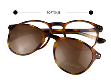 Load image into Gallery viewer, 2 In 1 Round Clip-On Sunglasses Polarized Women Men Transparent TR90 Magnetic Eyeglasses Frame Prescription Optical Myopia Frame