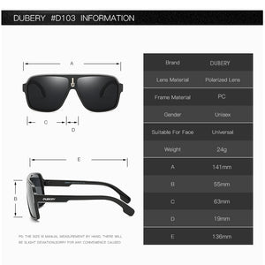 2 PACK DUBERY Pilot Polarized Sunglasses Men Light Eyeglasses Frame Sun Glasses Outdoor Travel Male Goggles UV Lens H24