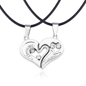 2 PCS Best Friends Necklace Jewelry Yin Yang Tai Chi Pendant Couples Paired Necklaces&Pendants Unisex Lovers Valentine's Gift