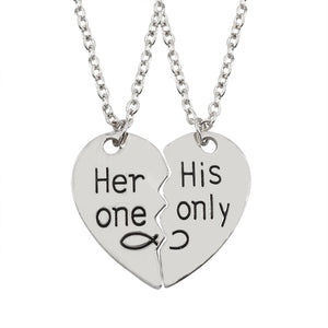 2 PCS Best Friends Necklace Jewelry Yin Yang Tai Chi Pendant Couples Paired Necklaces&Pendants Unisex Lovers Valentine's Gift