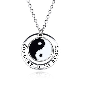 2 PCS Best Friends Necklace Jewelry Yin Yang Tai Chi Pendant Couples Paired Necklaces&Pendants Unisex Lovers Valentine's Gift