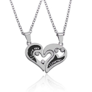 2 PCS Best Friends Necklace Jewelry Yin Yang Tai Chi Pendant Couples Paired Necklaces&Pendants Unisex Lovers Valentine's Gift