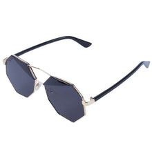 Load image into Gallery viewer, 2 Pairs Mirror Design Octagon Sunglasses, Black &amp; White Mercury