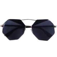 Load image into Gallery viewer, 2 Pairs Mirror Design Octagon Sunglasses, Black &amp; White Mercury
