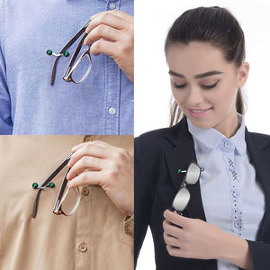 2 Pcs Magnetic Glasses Sunglasses Spectacles Clip Earphone Key Lens Holder Pin XRQ88